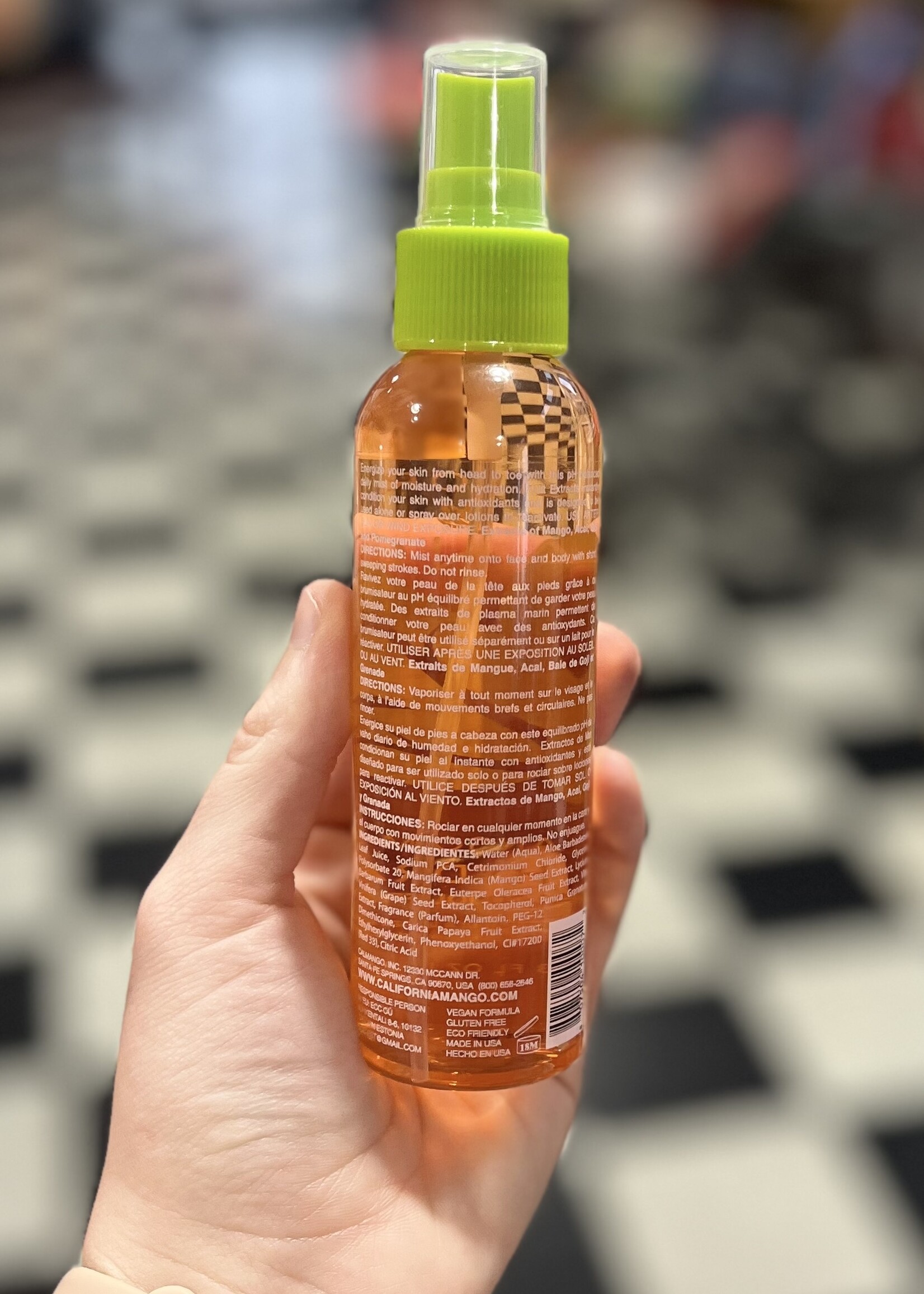 California Mango Skin Hydration Mist- 4.3oz