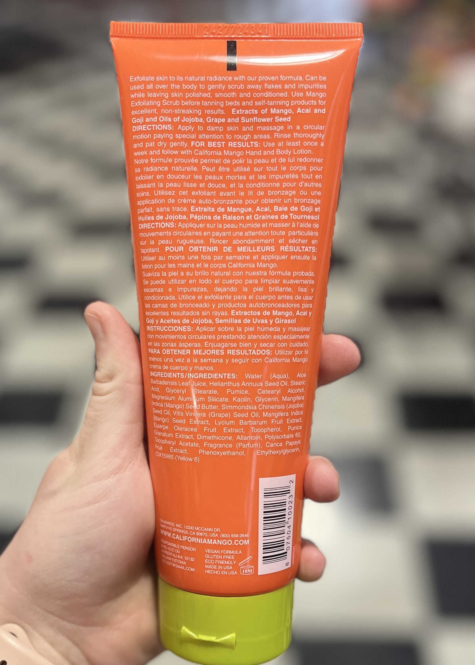 California Mango Exfoliating Scrub- 8.5 oz