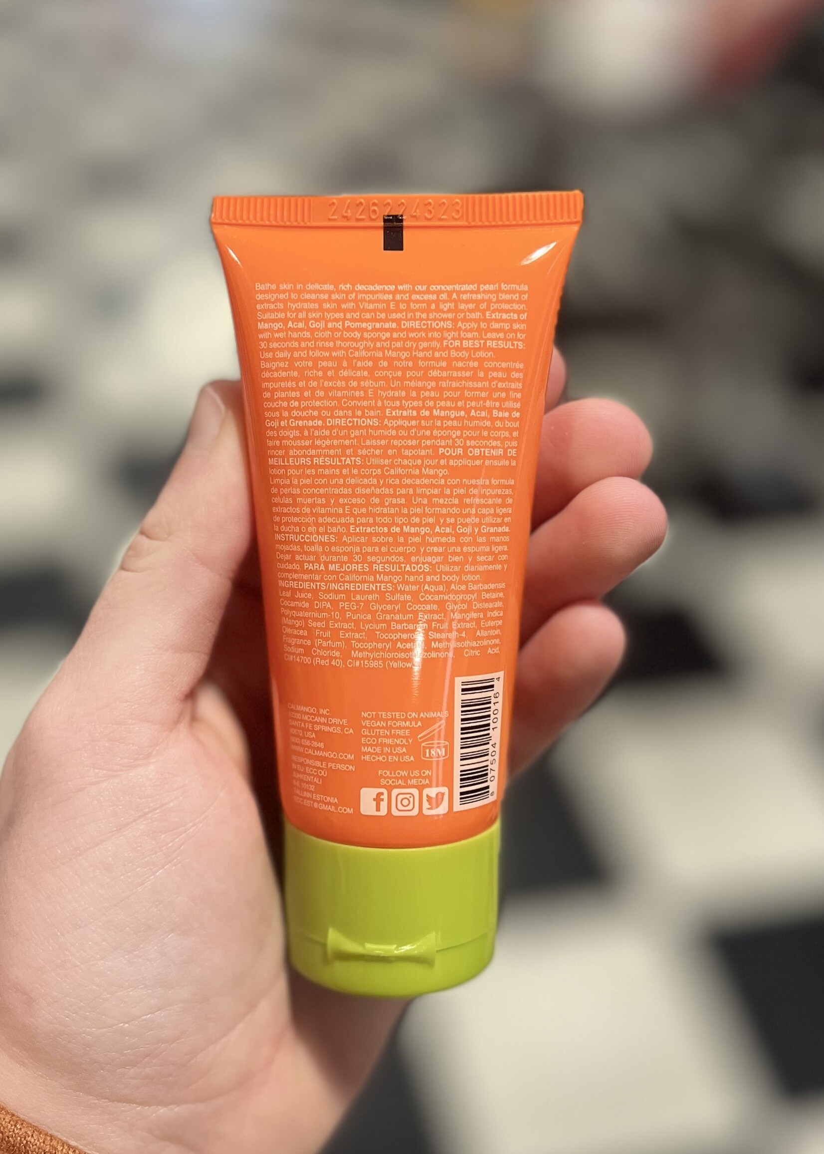 California Mango Cleansing Gel- 2.2 oz