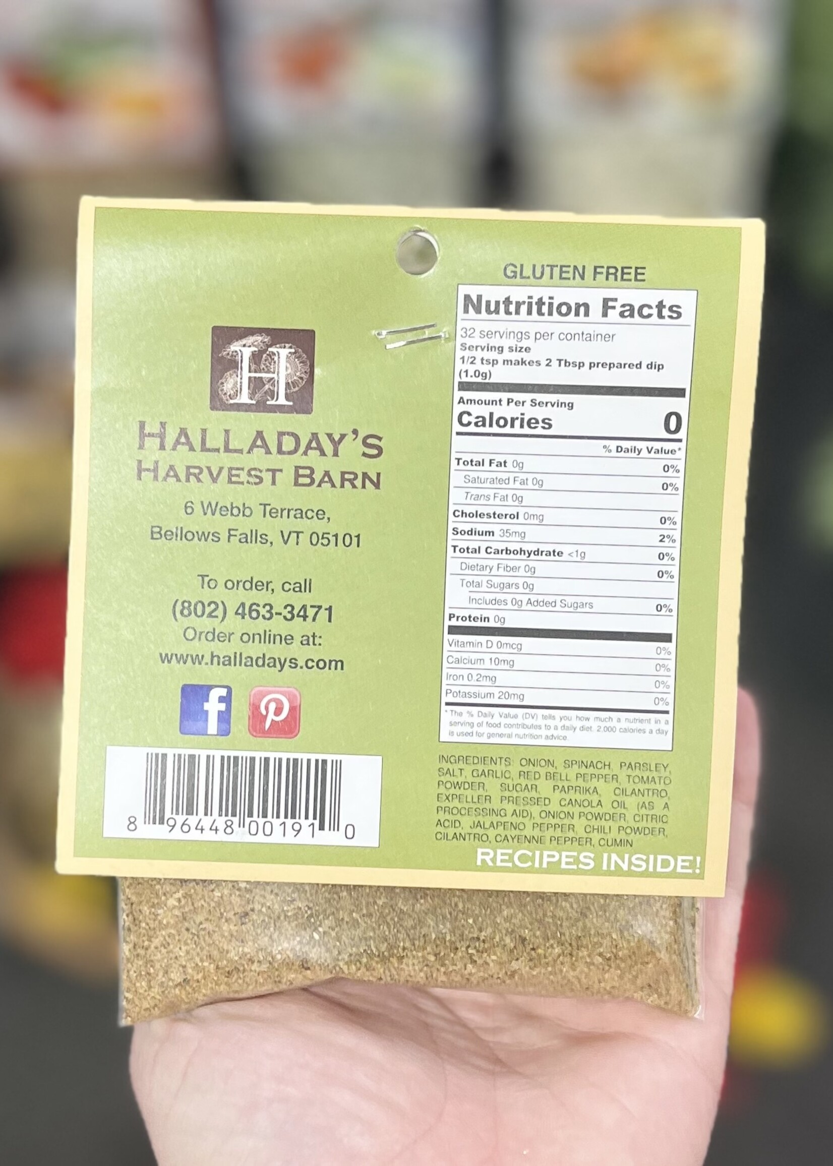 Halladay’s Zesty Fiesta Dip Mix