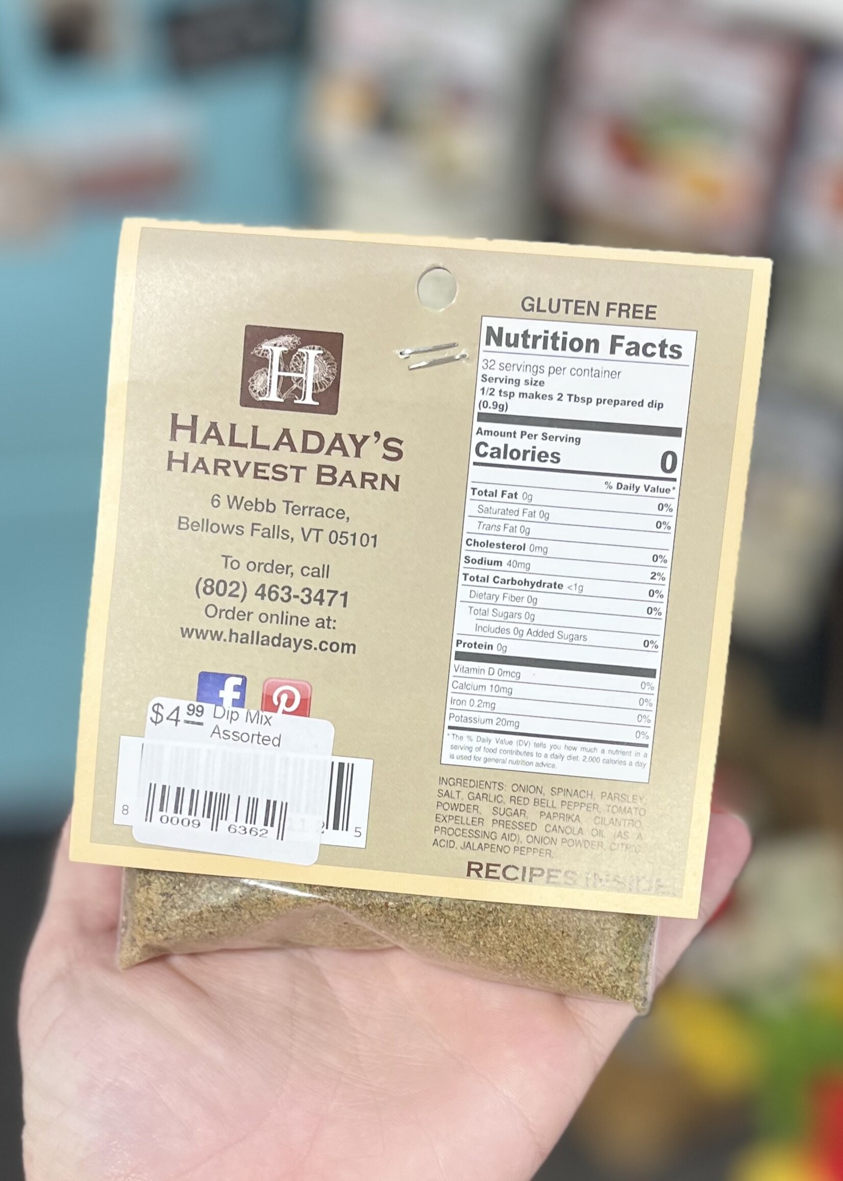 Halladay’s Harvest Barn Halladay’s Roasted Red Pepper Dip Mix