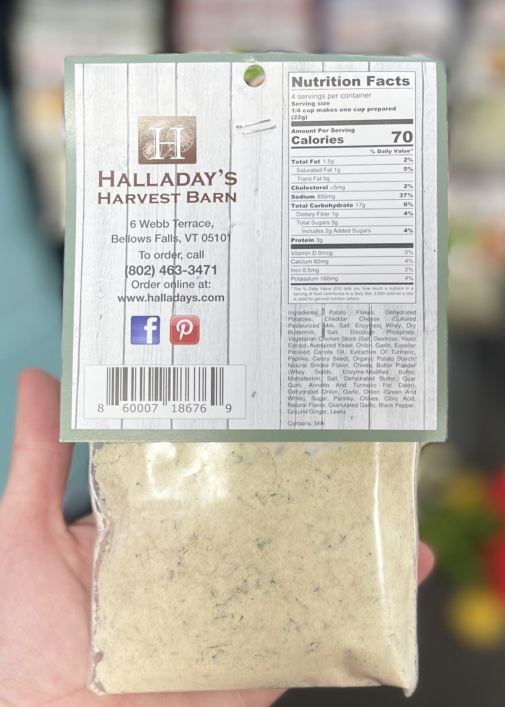 Halladay’s Loaded Baked Potato Soup Mix