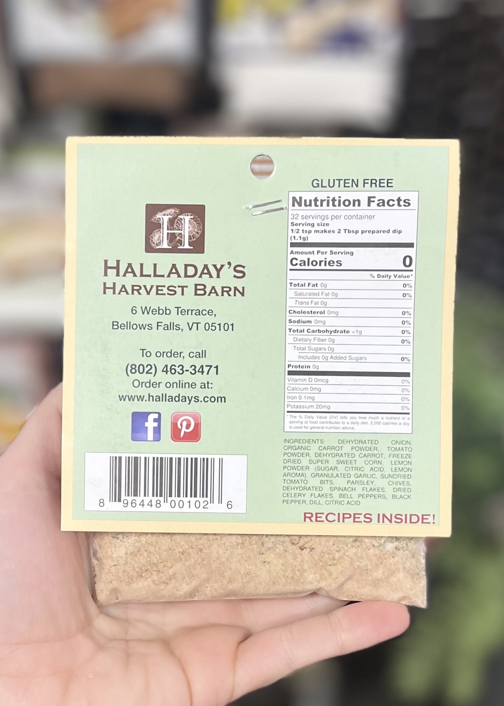 Halladay’s Farm Market Vegetable Dip Mix