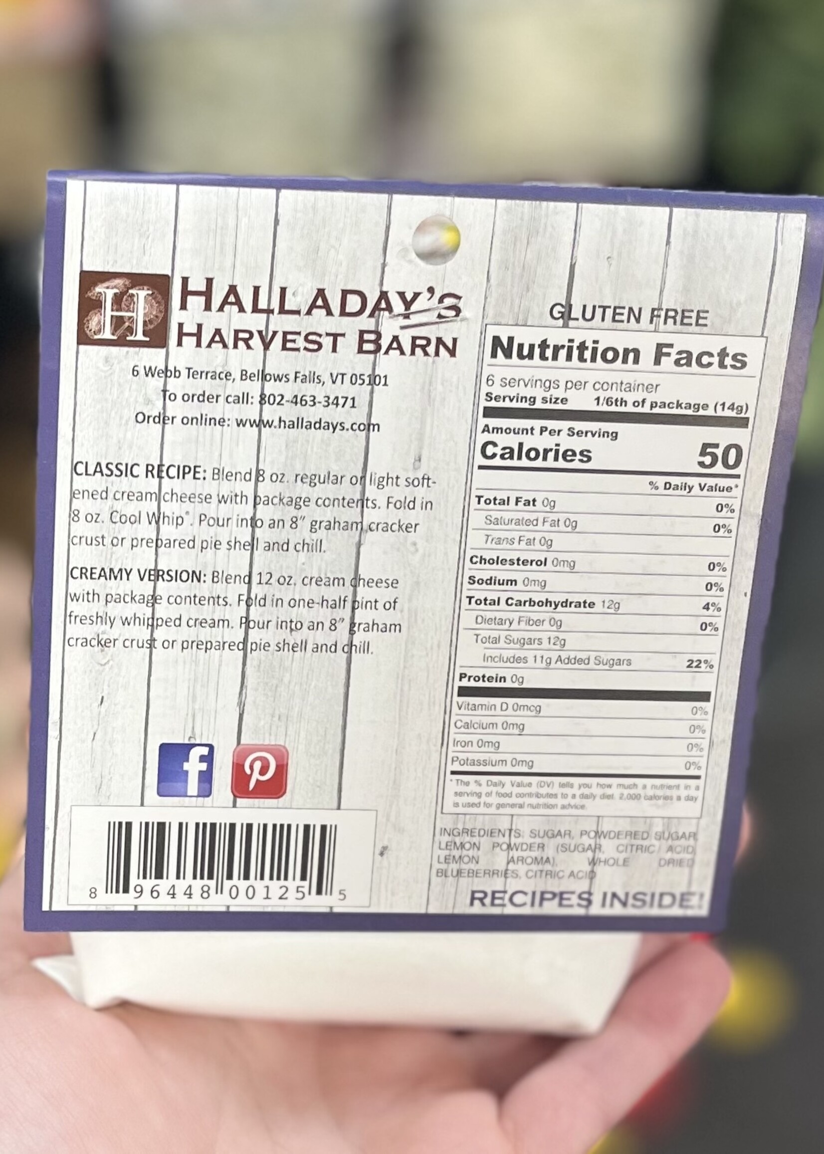 Lemon Blueberry Cheesecake Mix