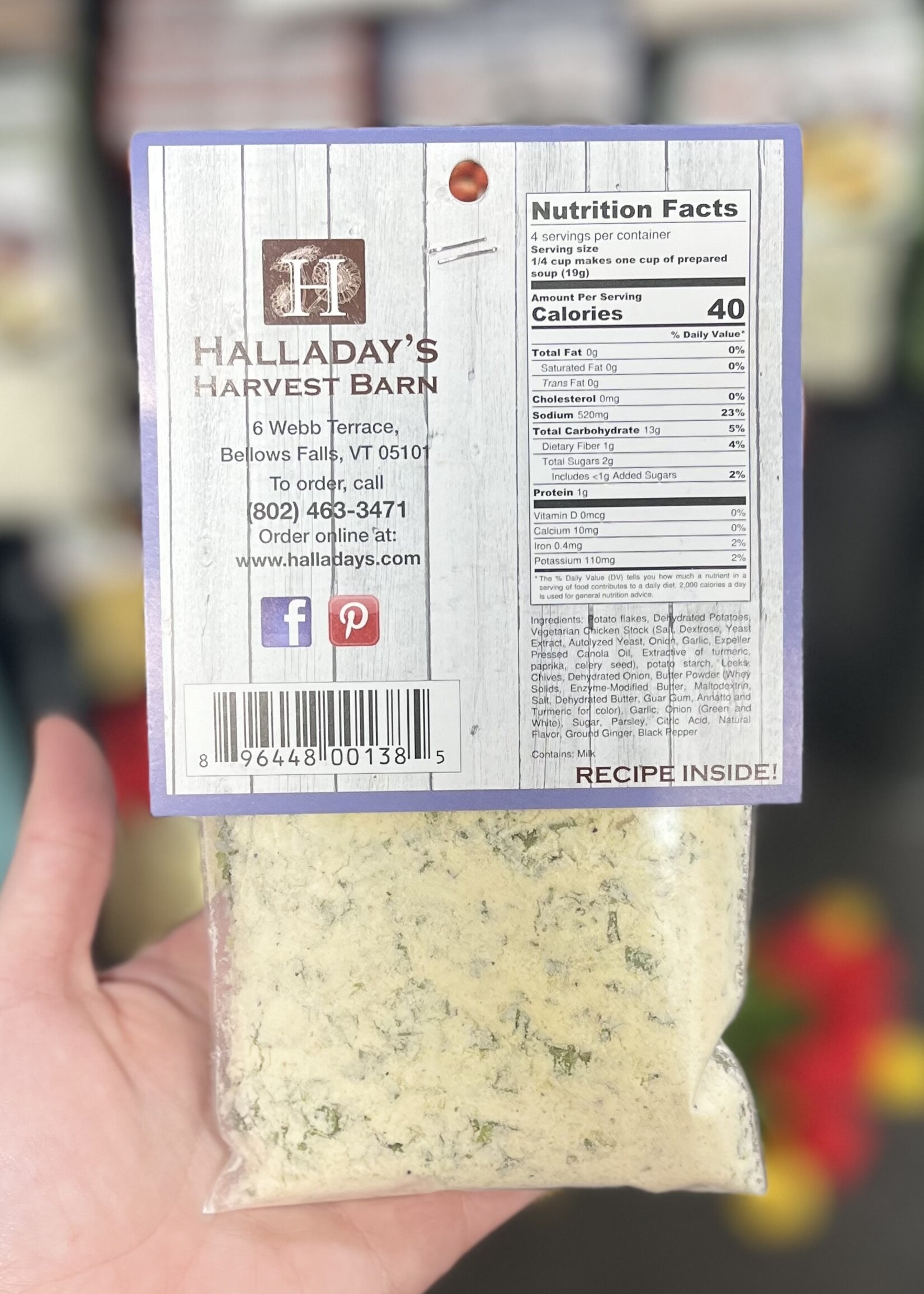 Potato Cheddar Chive Soup Mix