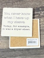 Up My Sleeve Ceramic Coaster