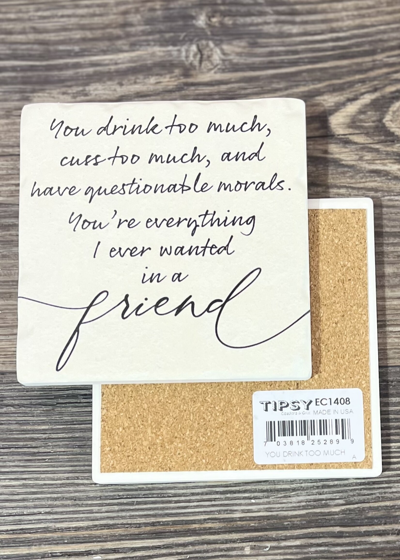 Wanted in a Friend Ceramic Coaster