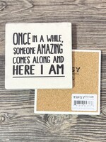 Here I Am Ceramic Coaster
