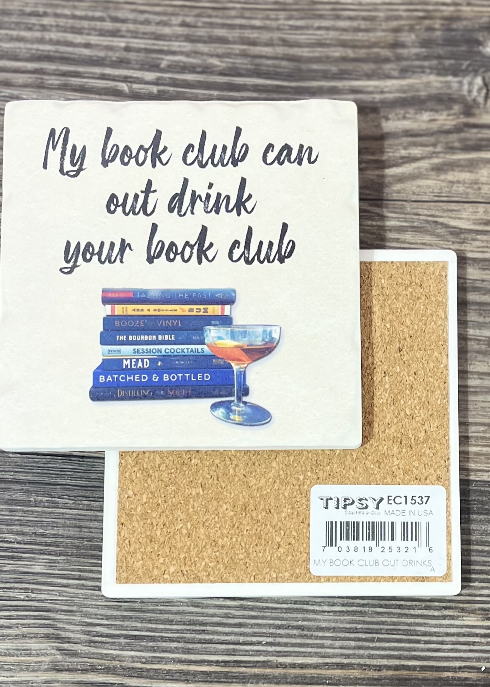 My Book Club Ceramic Coaster