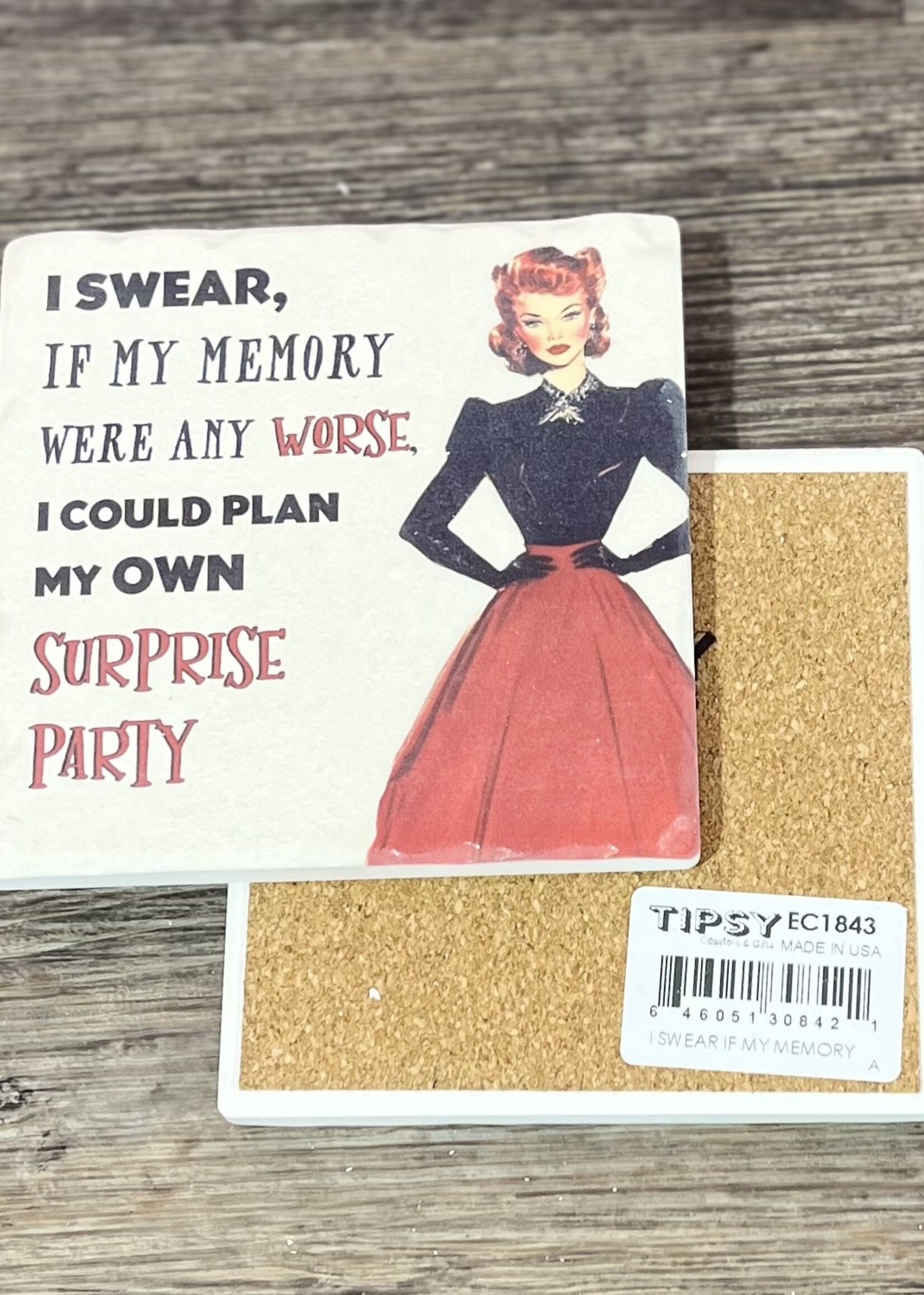 I Swear If My Memory Ceramic Coaster