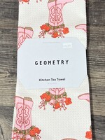 Geometry Cowgirl Boots Tea Towel