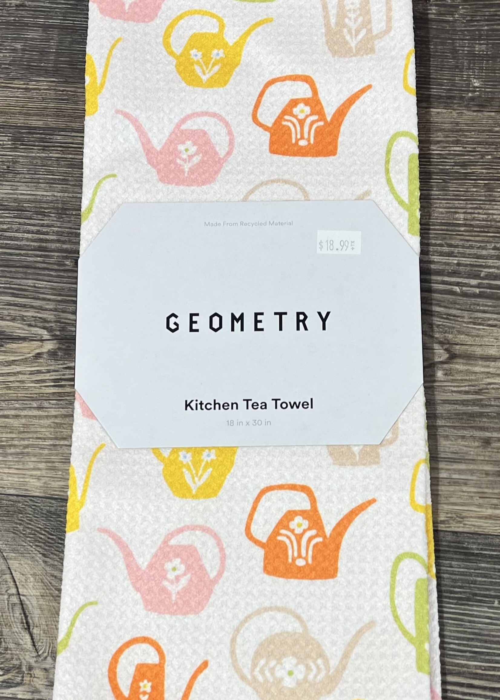 Geometry Retro Watering Cans Tea Towel