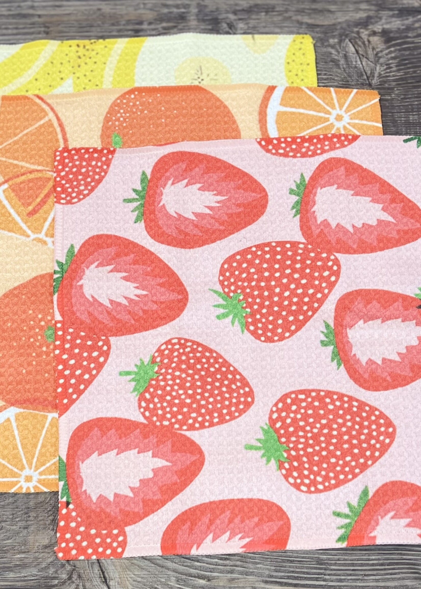 Geometry Favorite Fruit 3 Dishcloth Set