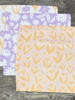 Geometry Spring Flowers 3 Dishcloth Set