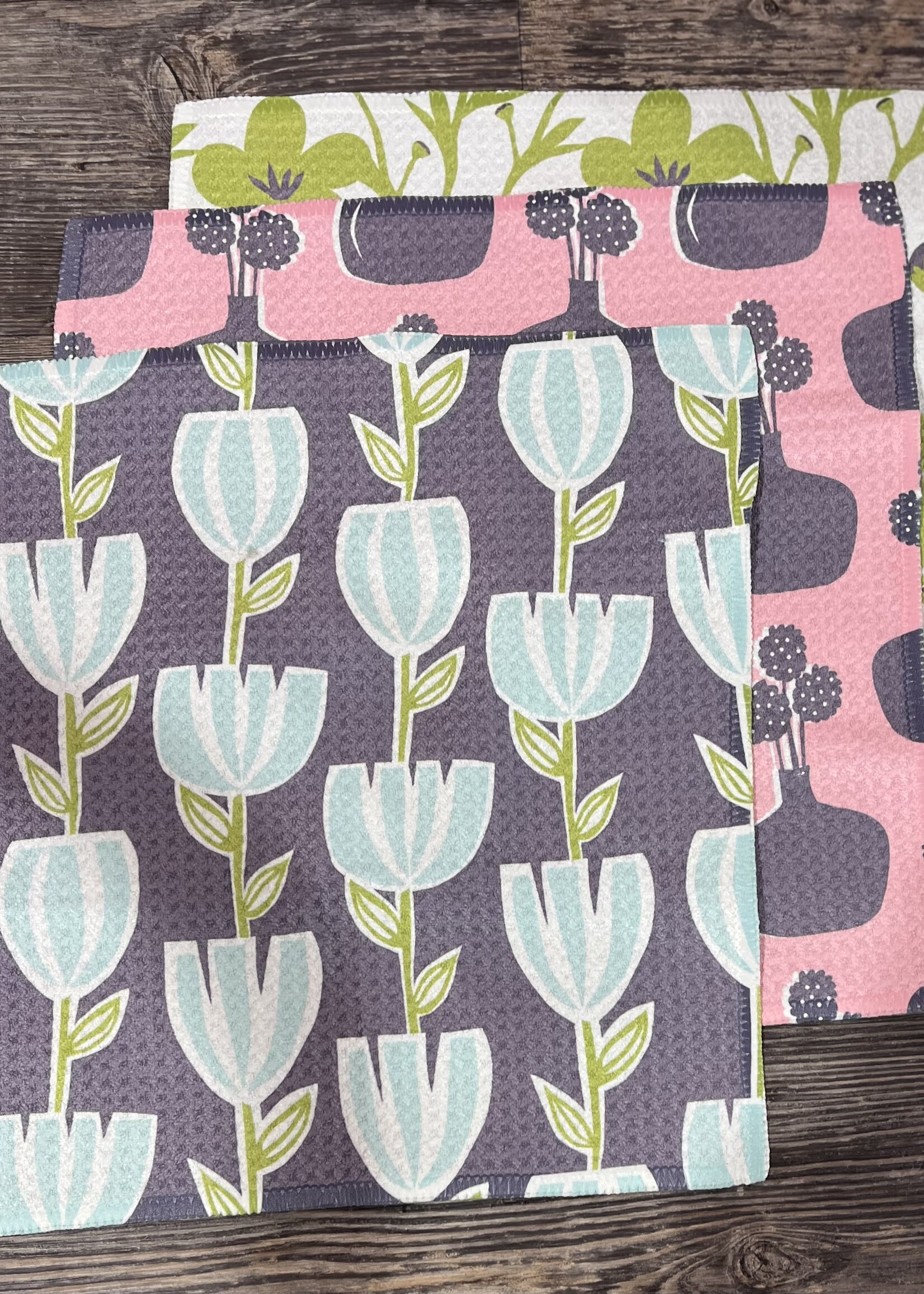 Geometry Spring Bouquet 3 Dishcloth Set
