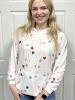 Ivory Heart Hooded Top