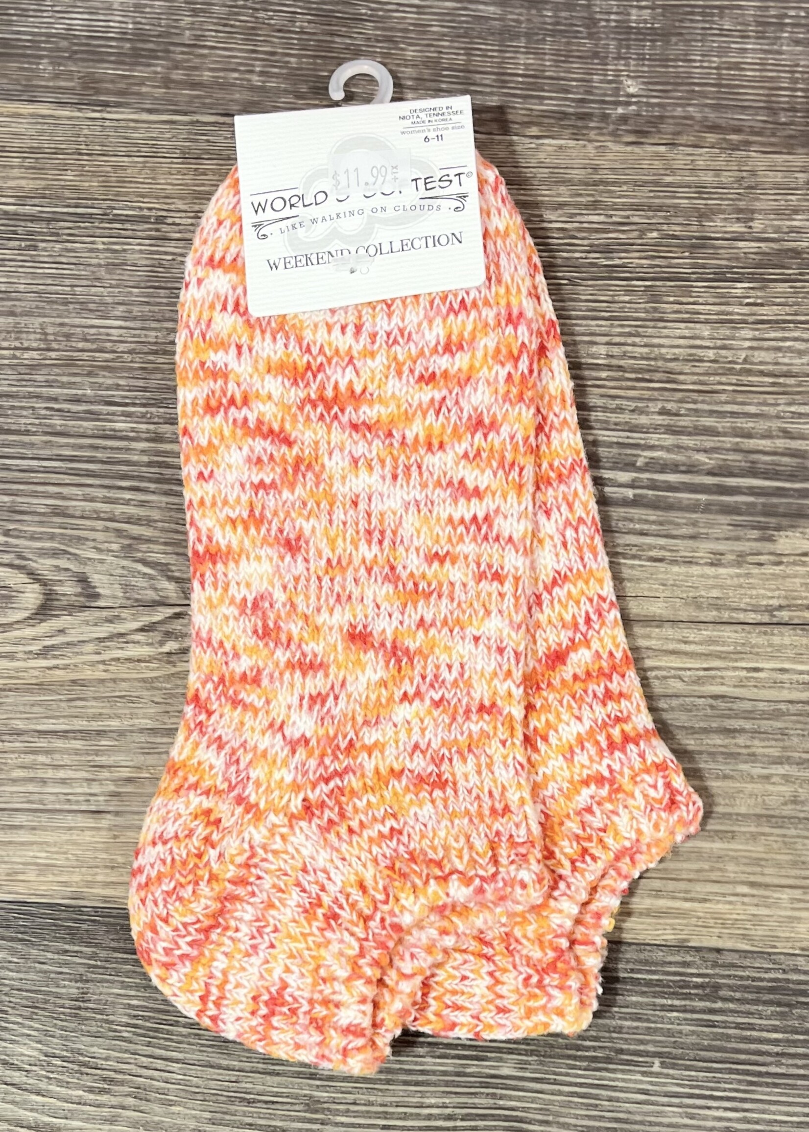 World's Softest Socks World’s Softest Ragg Low Socks-Orange