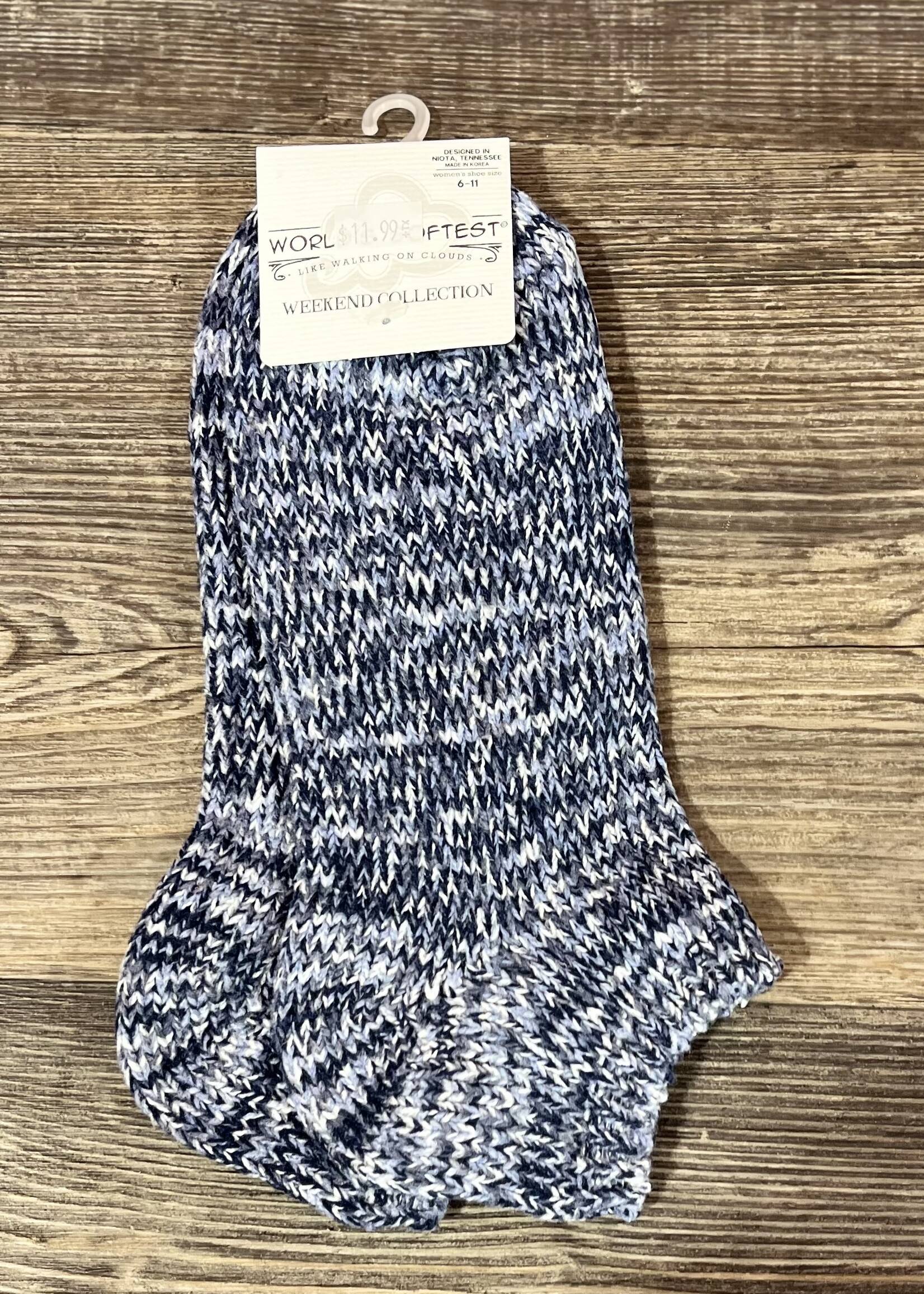 World's Softest Socks World’s Softest Ragg Low Socks-Denim