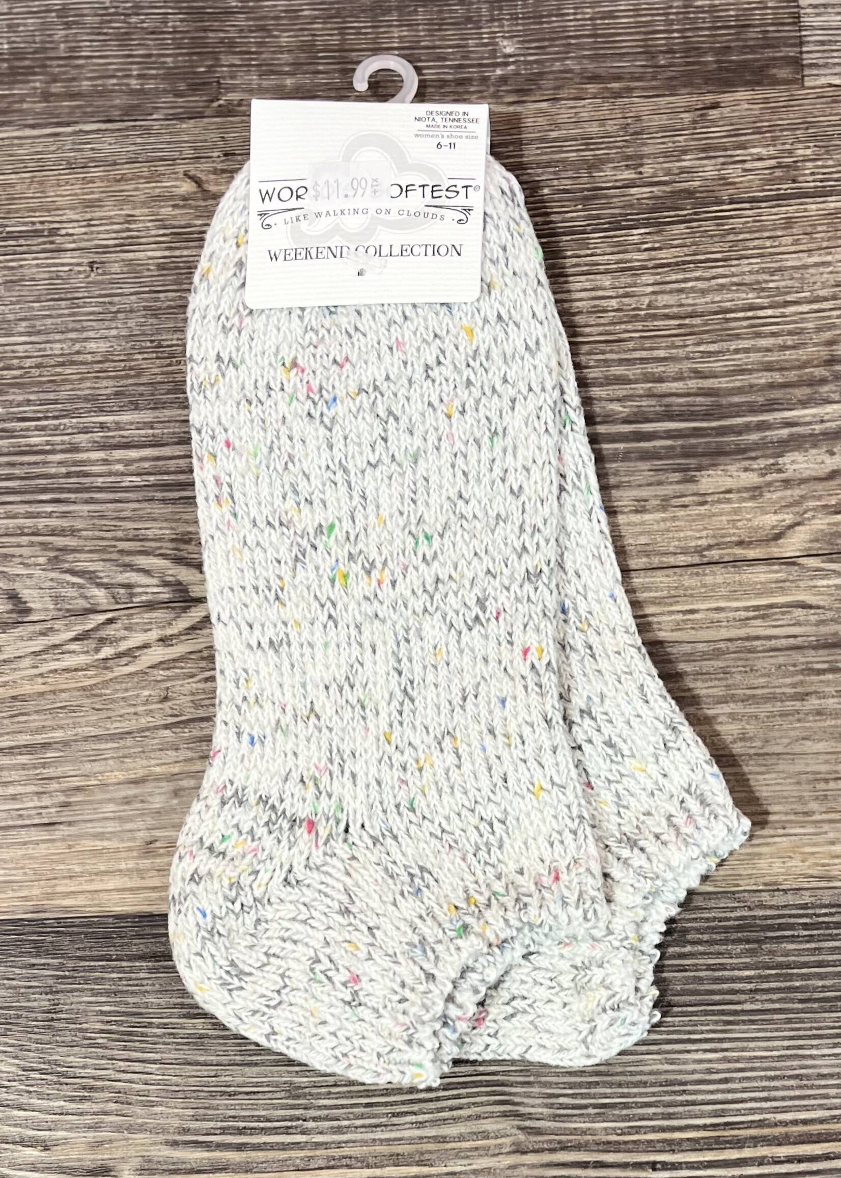 World's Softest Socks World’s Softest Ragg Low Socks-Rocky Confetti