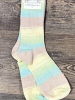 World's Softest Socks Blue Raspberry Ribbed Crew Socks
