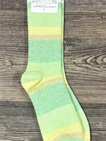 World's Softest Socks Lemon Lime Ribbed Crew Socks