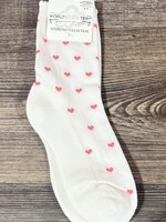 World's Softest Socks Pink Heart Ruffle Socks