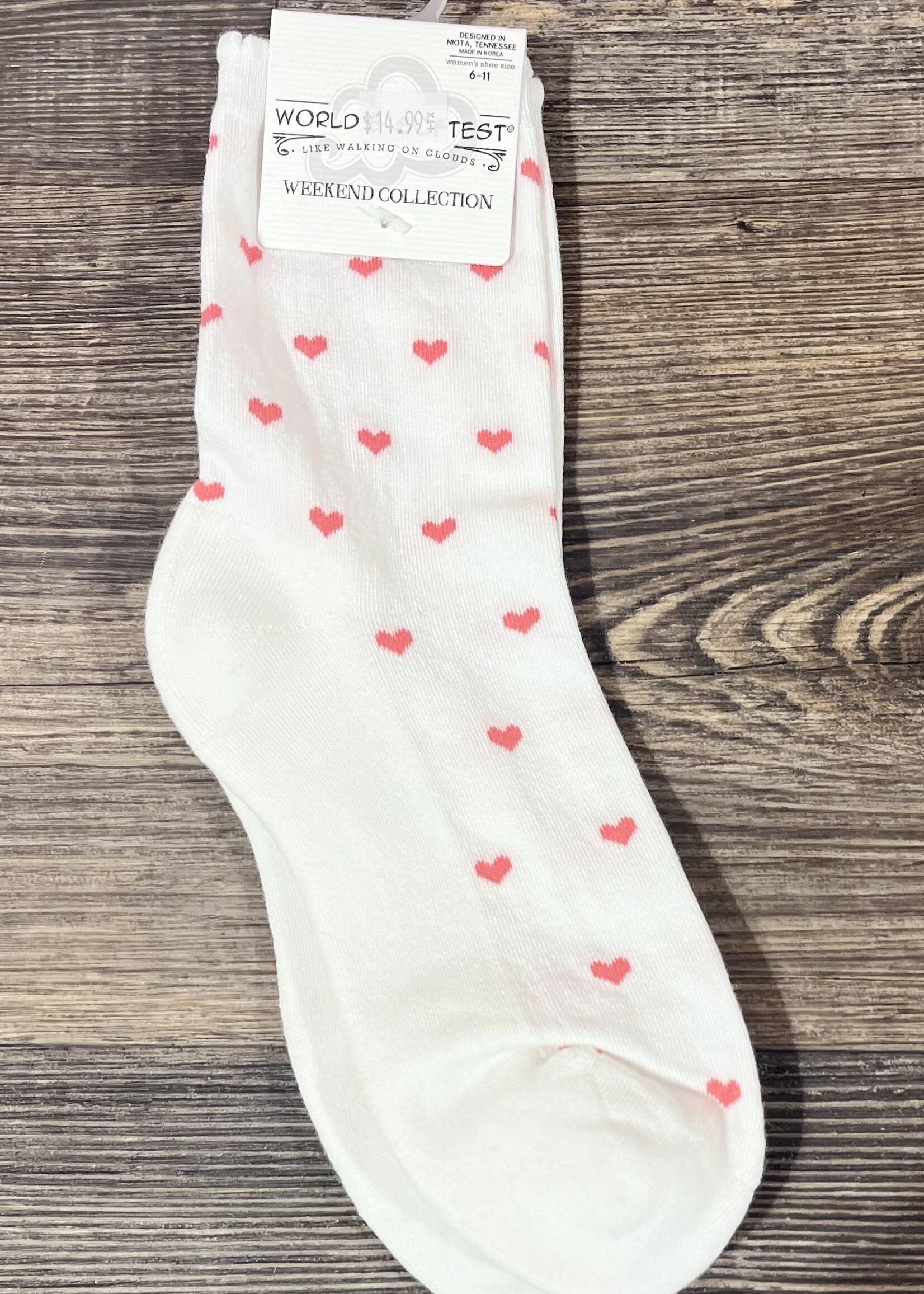 World's Softest Socks Pink Heart Ruffle Socks