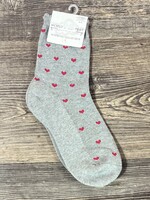 World's Softest Socks Red Hearts Ruffle Socks