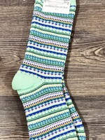 World's Softest Socks Weekend Crew Socks-Mint Stripe