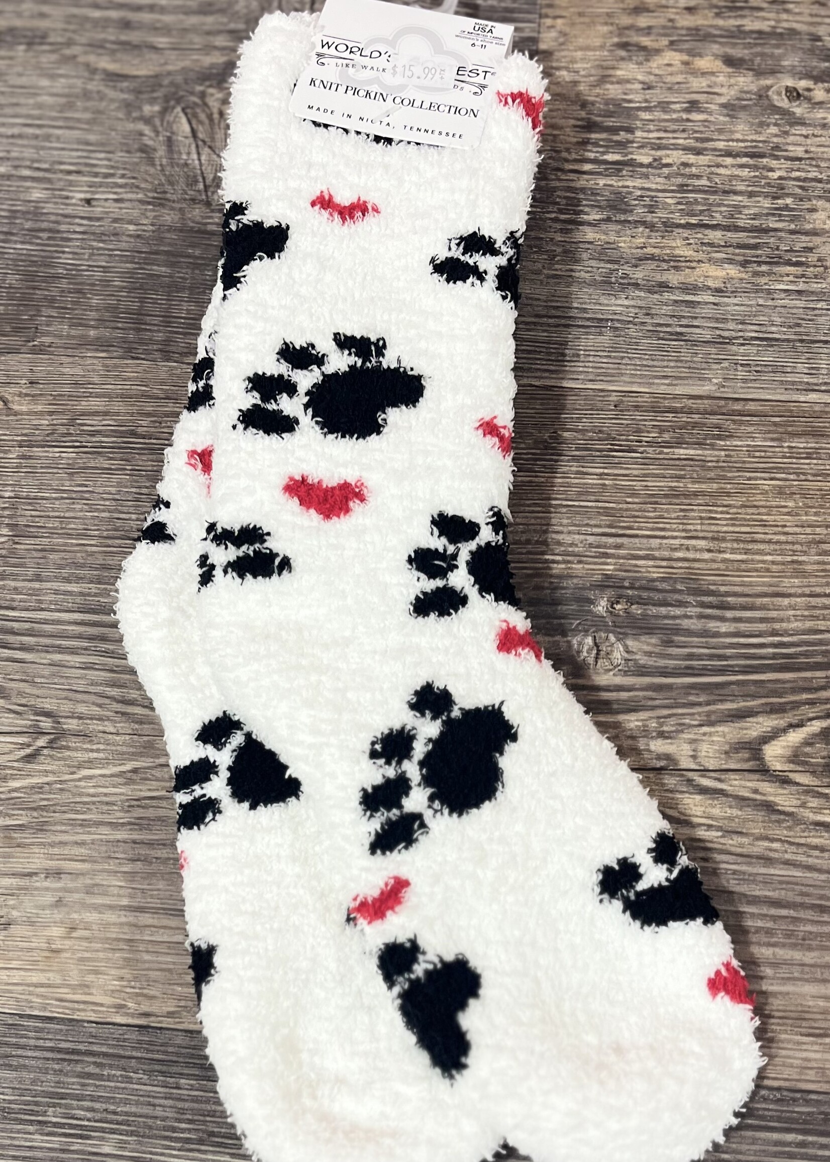 World's Softest Socks Puppy Love Cozy Crew Socks