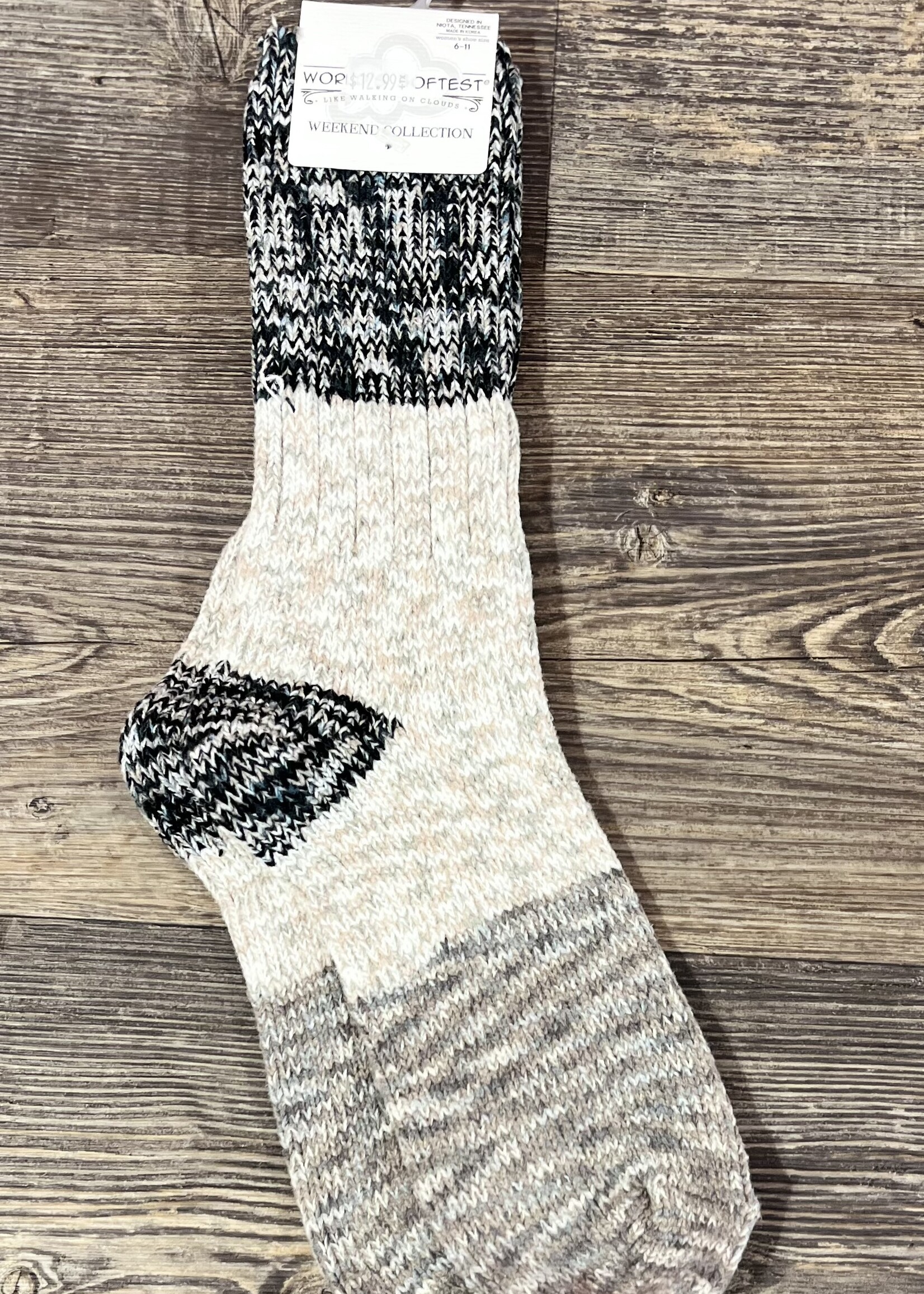 World's Softest Socks World’s Softest Ragg Crew Socks-Stone