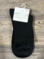World's Softest Socks Black Ruffle Socks