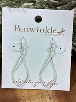Periwinkle Textured Silver Drop Earrings