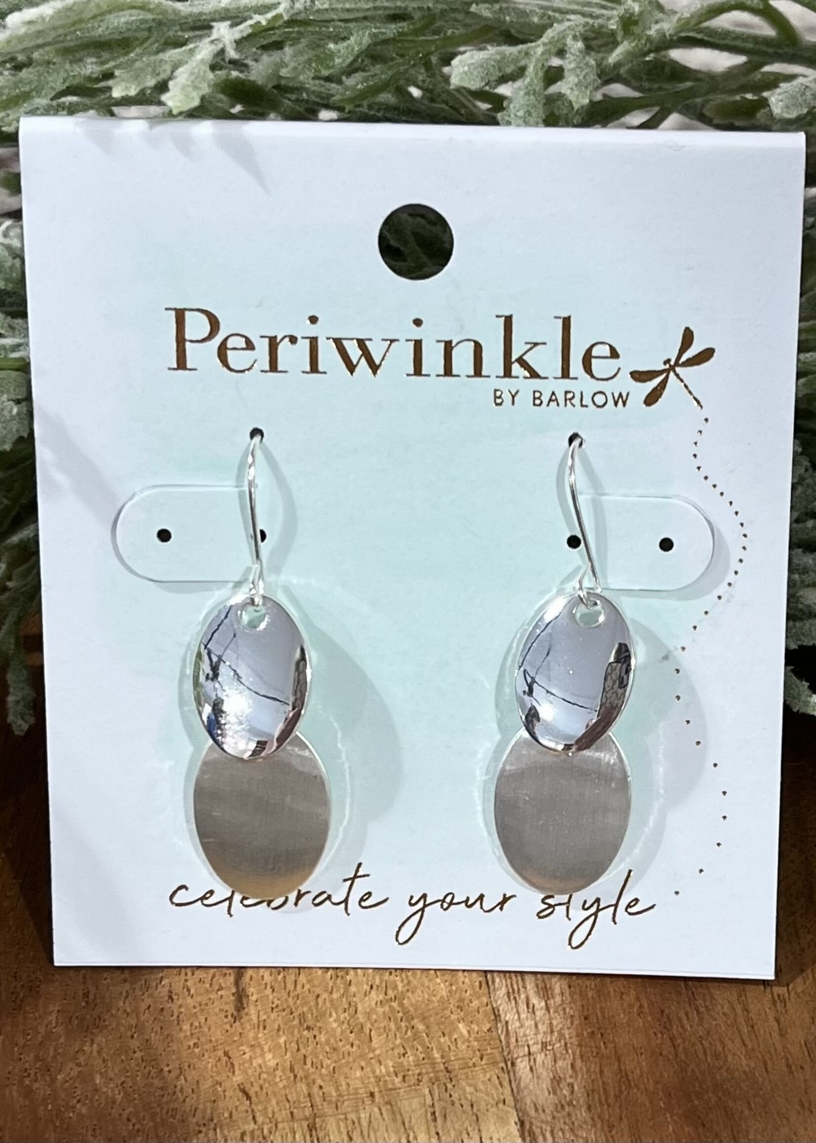 Periwinkle Silver Dangle Drop Earrings