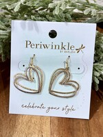 Periwinkle 2 Tone Heart Earrings
