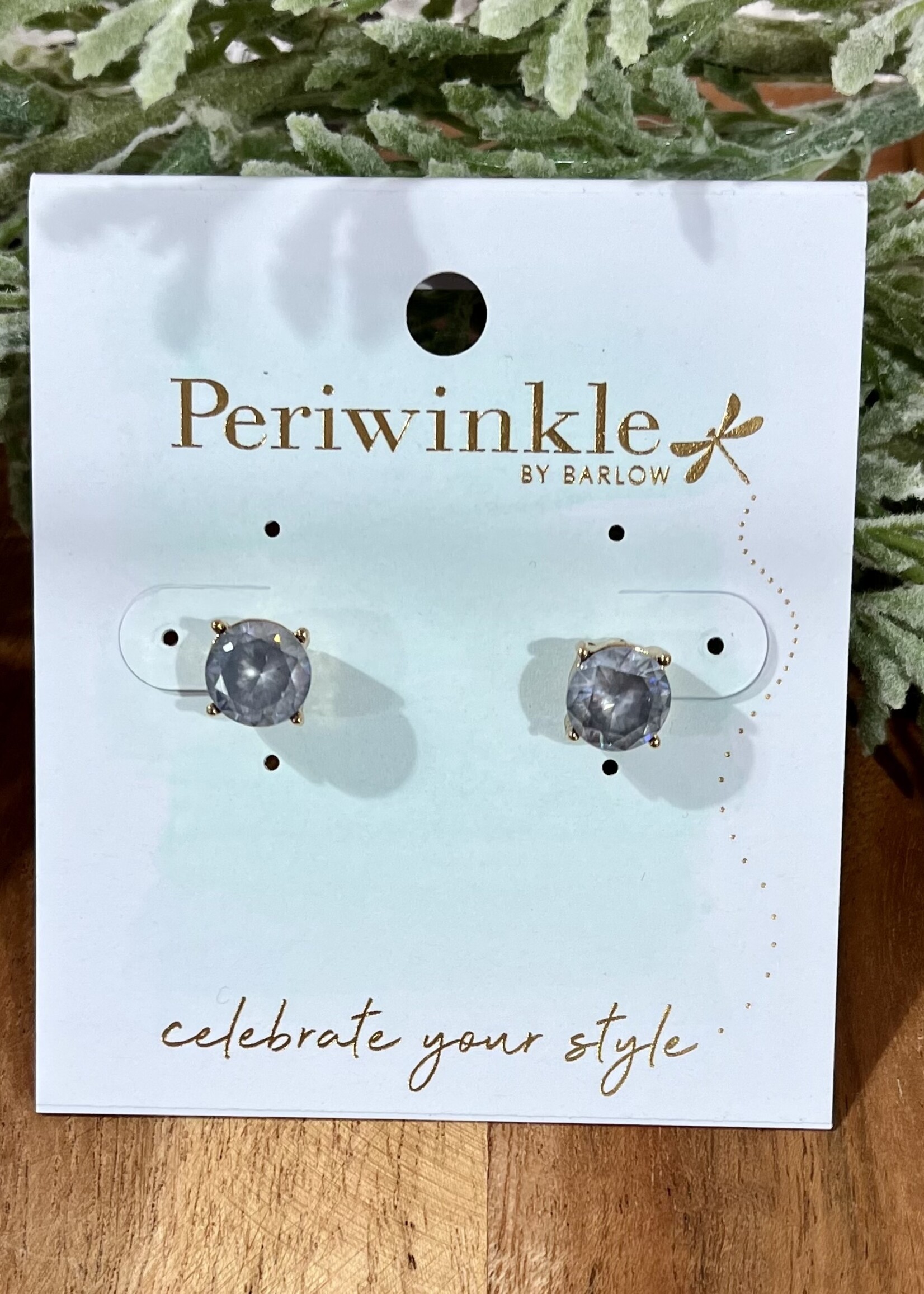 Periwinkle Icy Sparkle Stud Earrings