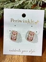Periwinkle Dusty Pink Floral Earrings