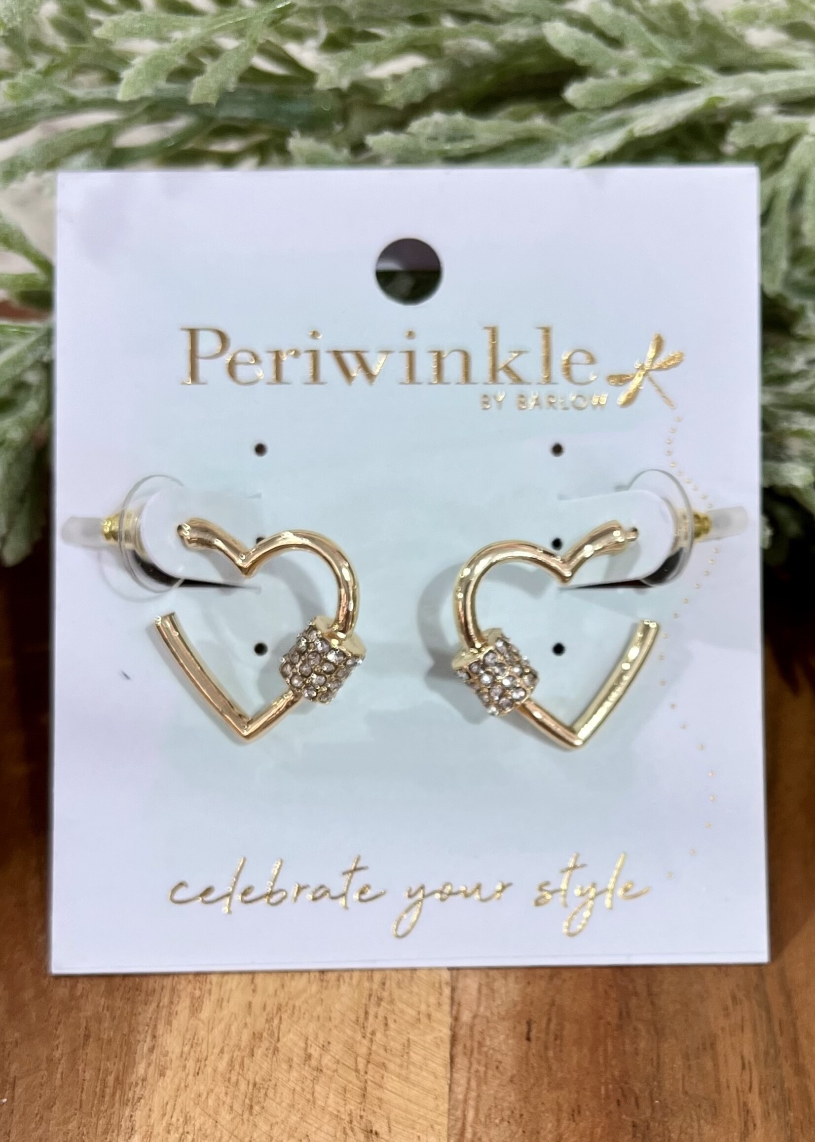 Periwinkle Heart Sparkle Earrings