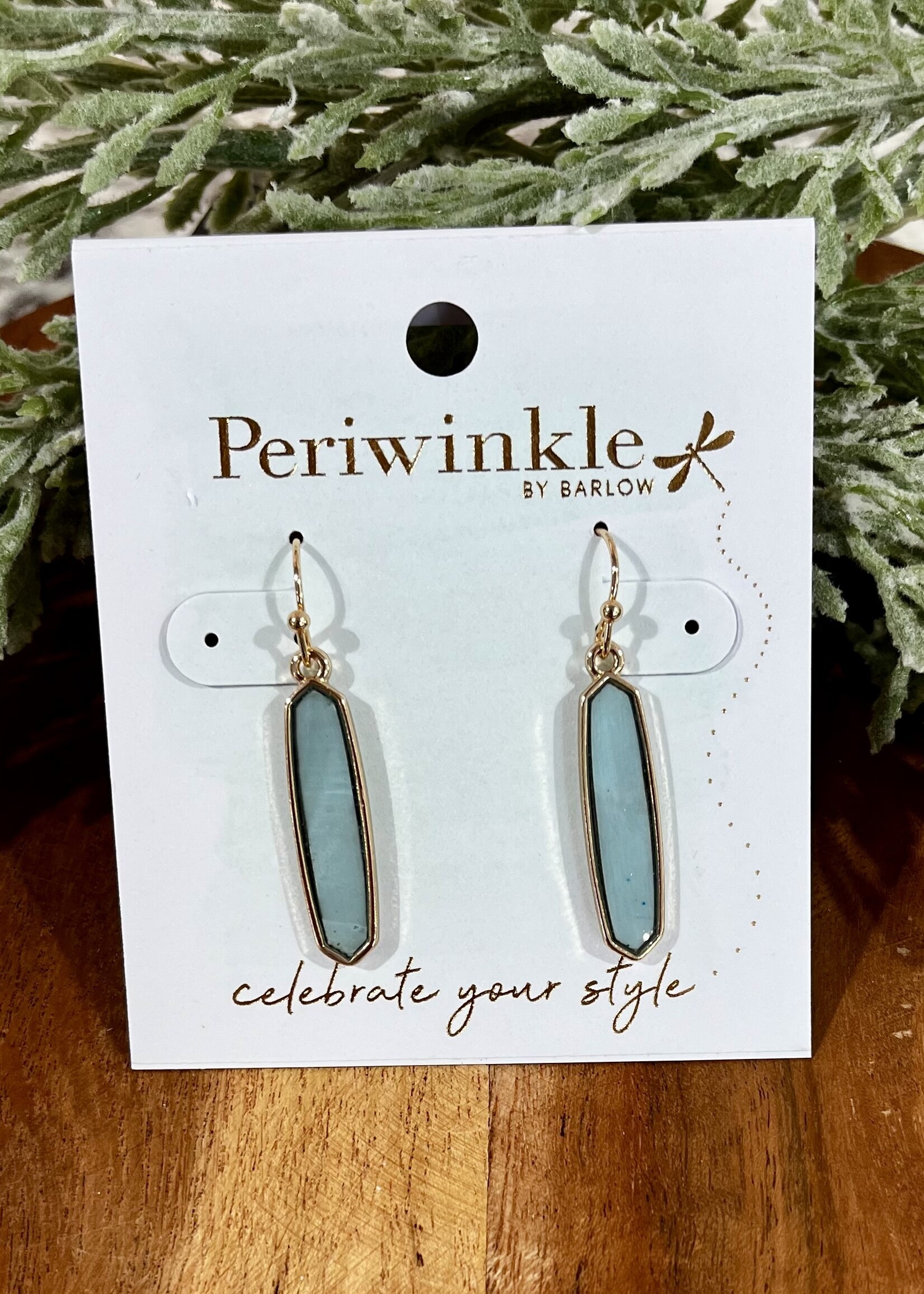 Periwinkle Mint Drop Earrings