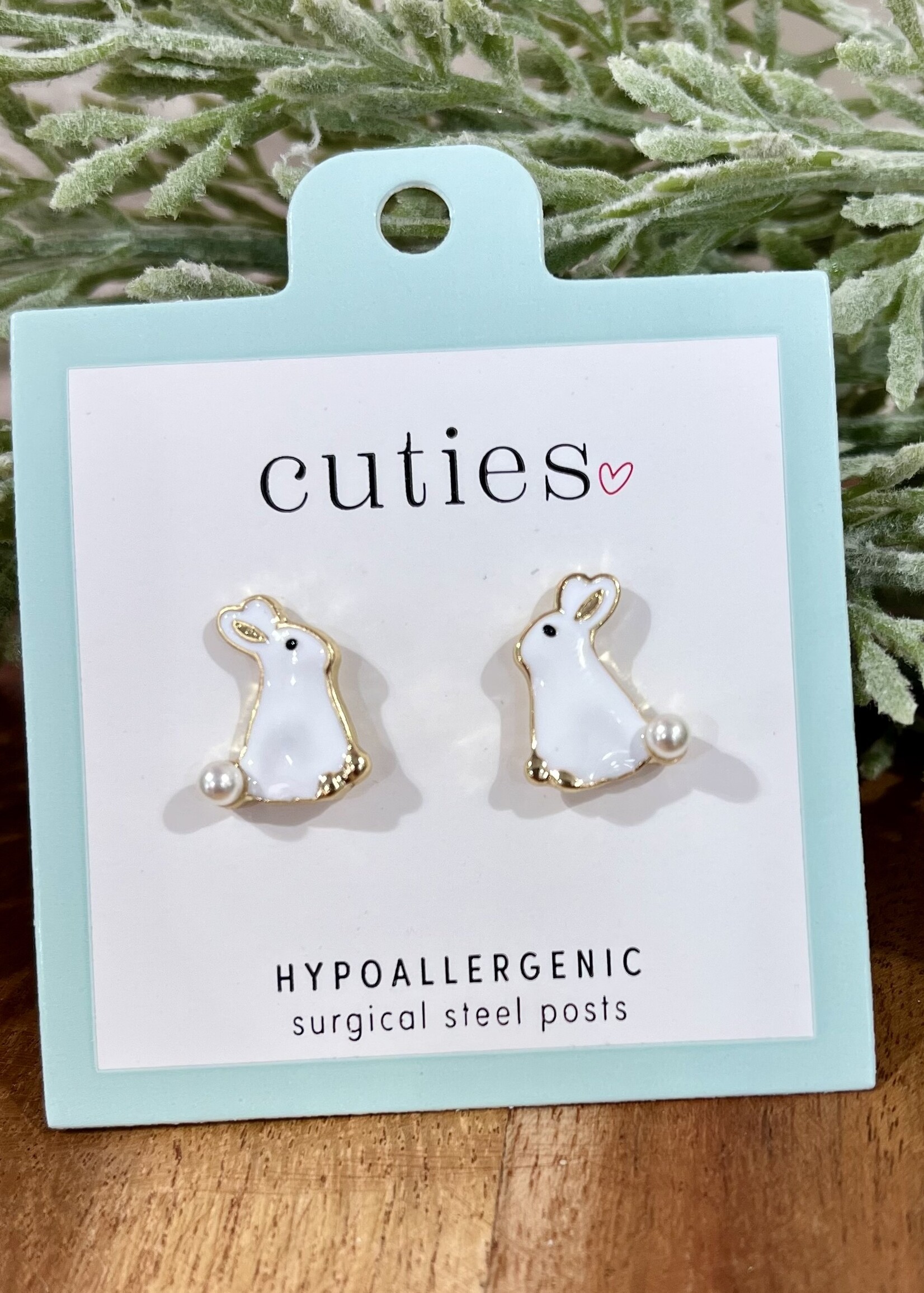 Periwinkle Bunny Stud Earrings