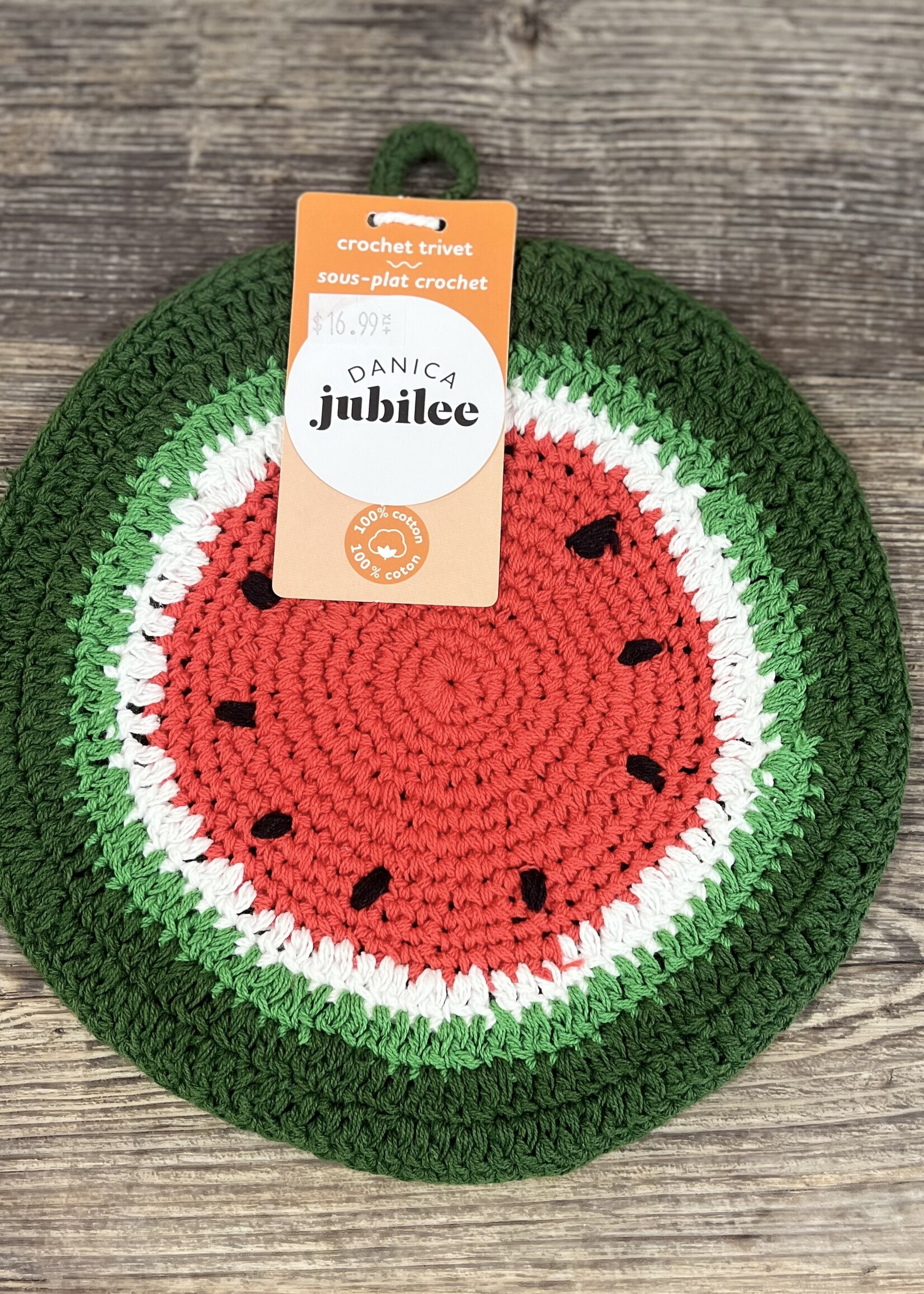 Melon Crochet Trivet