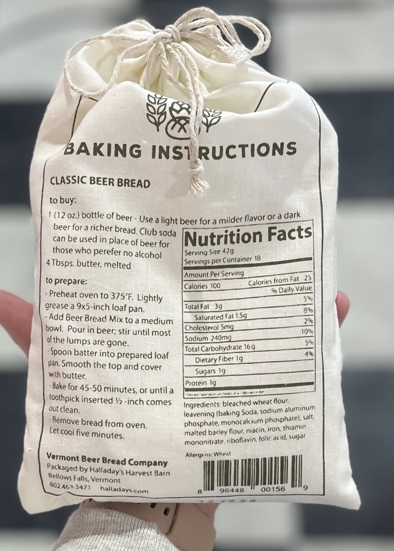 Halladay’s Harvest Barn Vermont Beer Bread Mix-Classic