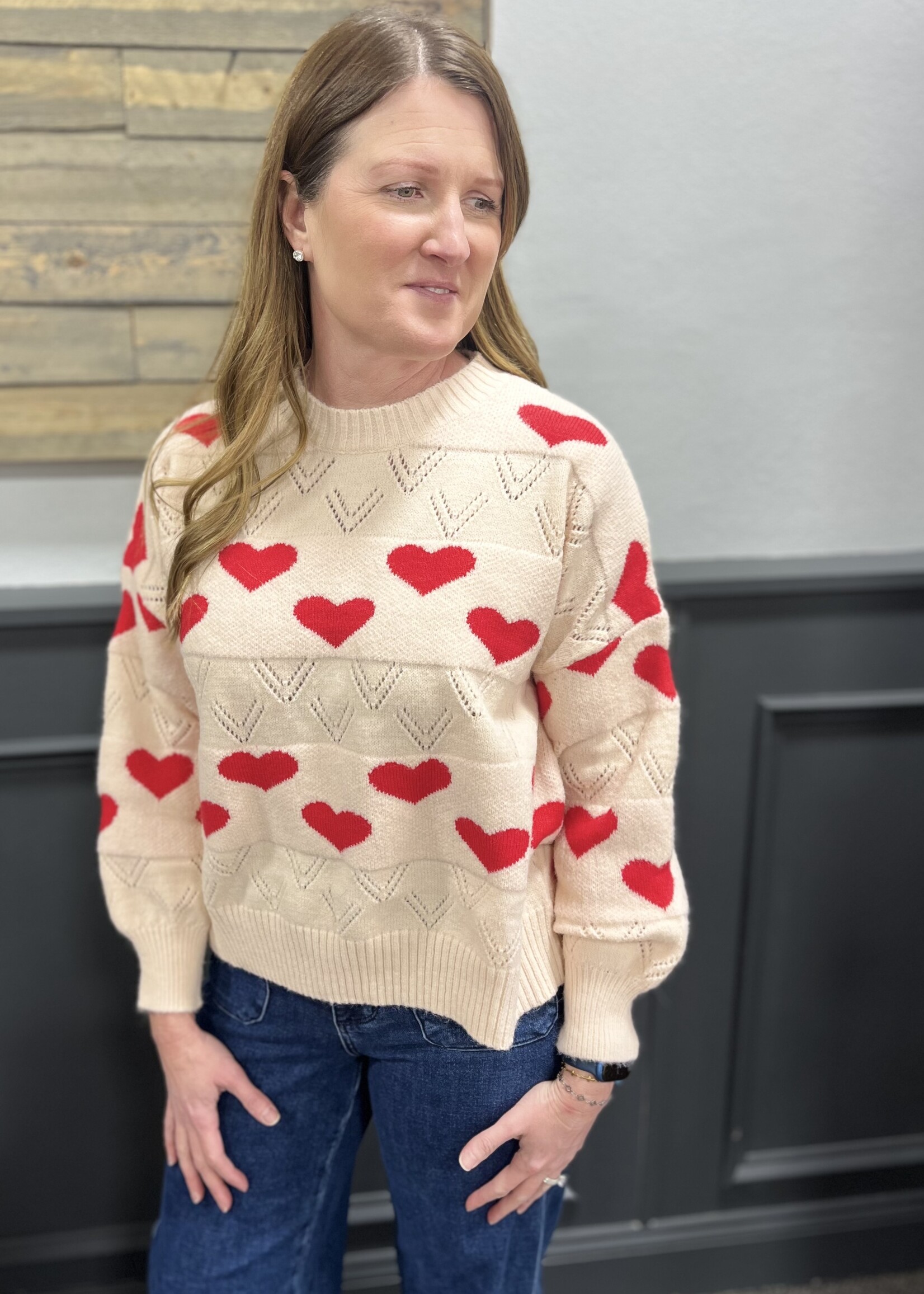 Heart Sweater Top