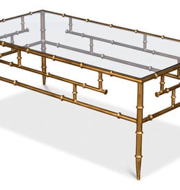 Faux Bamboo Metal Coffee Table