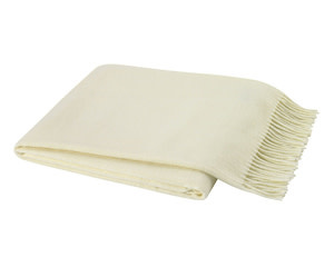 Ecru Italian Herringbone Throw