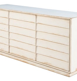 Louvered Cabinet, White