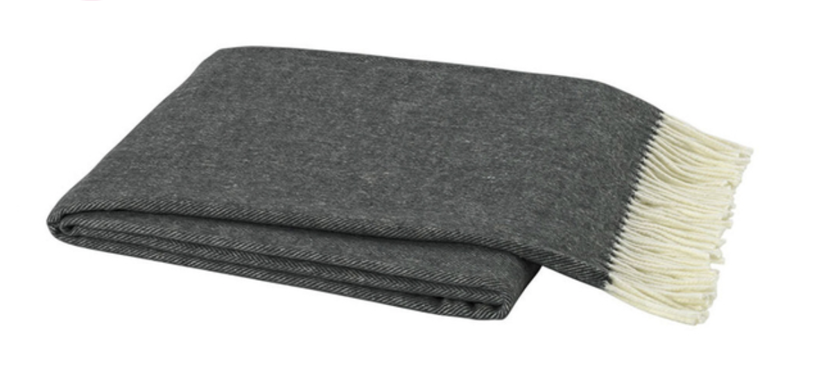 Graphite Herringbone Throw