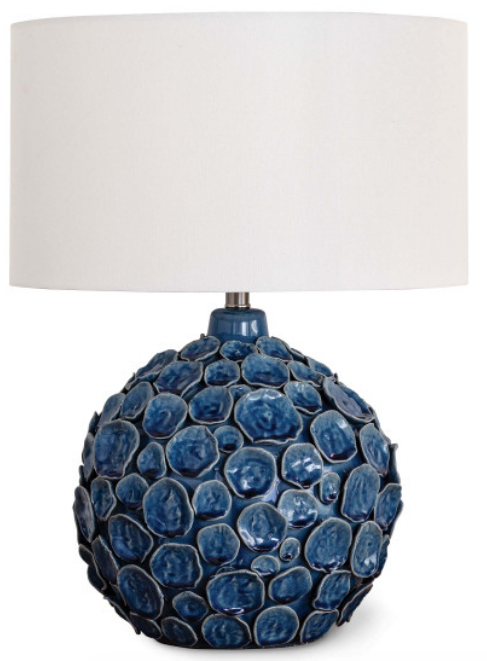 Lucia Ceramic Table Lamp-Blue