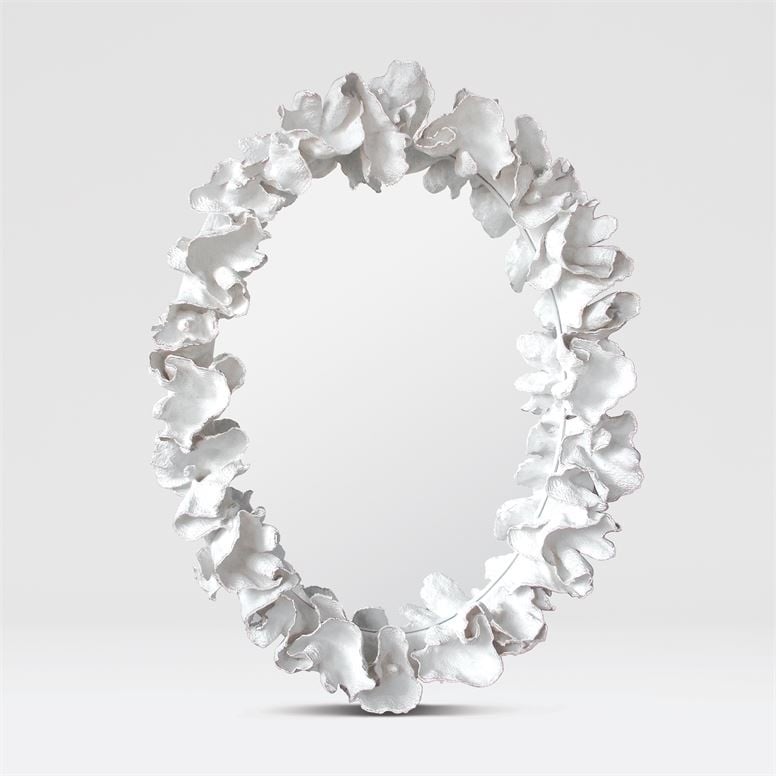 Coco Mirror - White Faux Coral