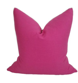 Compliment Linen Pillow-Fuchsia